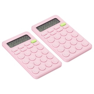 Desk Basic Cute Calculator 2pcs Battery Powered with 8 Digit Style 1