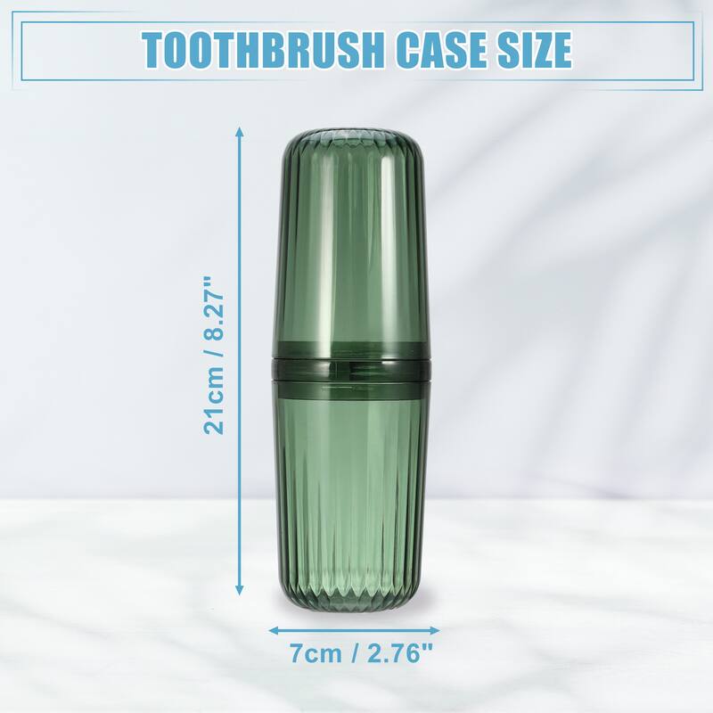 Clear Toothbrush Travel Case, PET, Lightweight Traveling Toothbrush Holders Case, 8.27"x2.76"