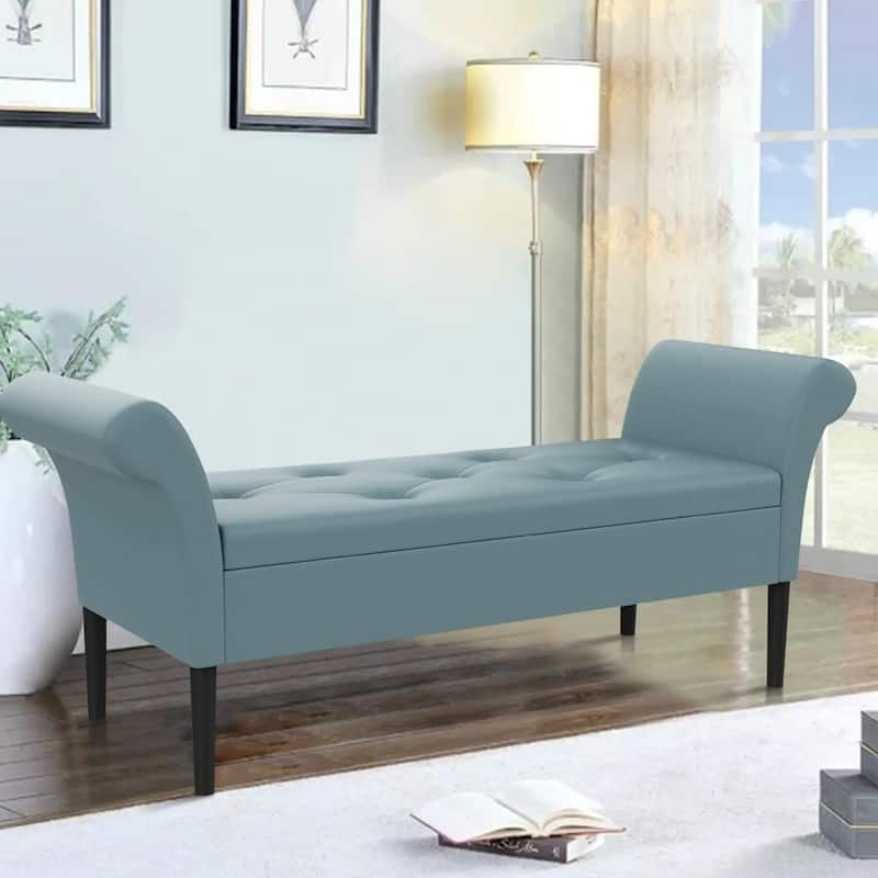 Storage Bench Tufted Bed Bench Entryway Bench