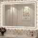 preview thumbnail 137 of 161, Large LED Bathroom mirror Tempered Glass Dimmable Anti-Fog Vanity Mirror 44x30
