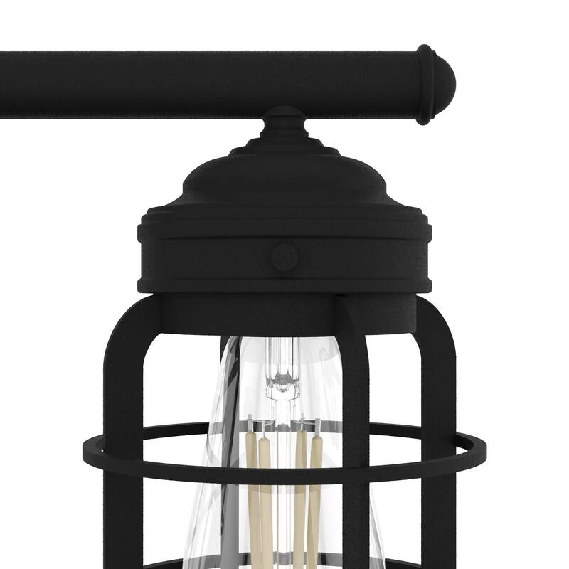 Hunter Starklake 4 Light Vanity Wall Light, Industrial, Cage, Rustic - Damp Rated!