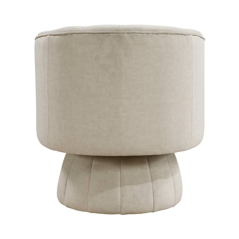 Briar 27.5" Velvet Swivel Chair - 360-Degree Metal Swivel Base