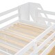 preview thumbnail 8 of 18, Twin Size Loft Bed with Two-Tone Storage Stairs and Pull-Out Wardrobes