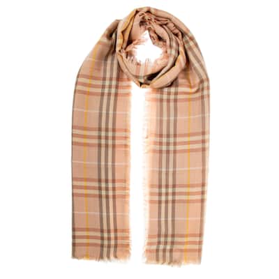 Burberry Check Cashmere/Silk Oversized Scarf