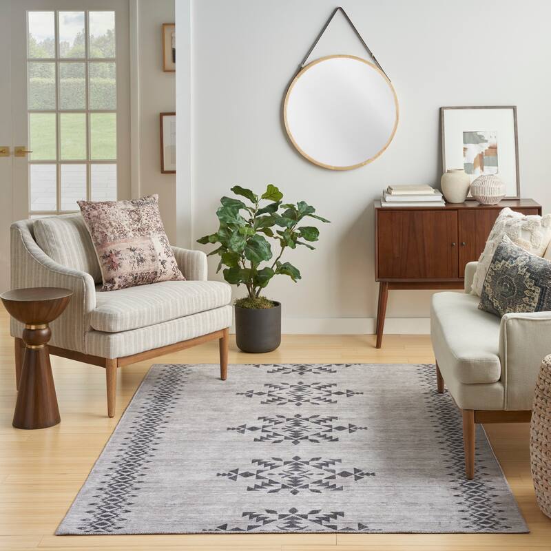 New Concept Washables Machine Washable Series 1 Indoor only Geometric Area Rug