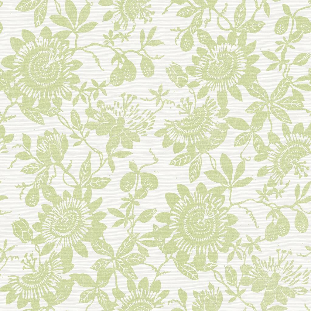 A-Street Prints Helen Light Green Floral Trail Wallpaper