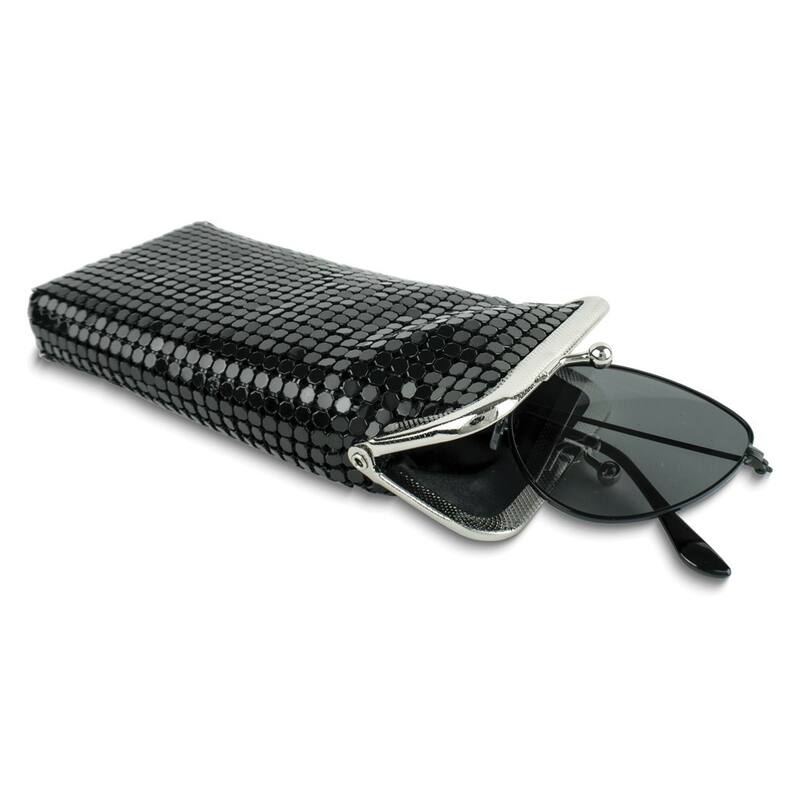 Curata Black Sequin Eyeglass / Cigarette / Multi-Purpose Case