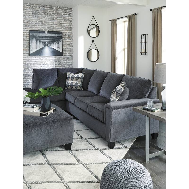Signature Design by Ashley Abinger 2-Piece Sectional with Chaise - 116"W x 91"D x 39"H