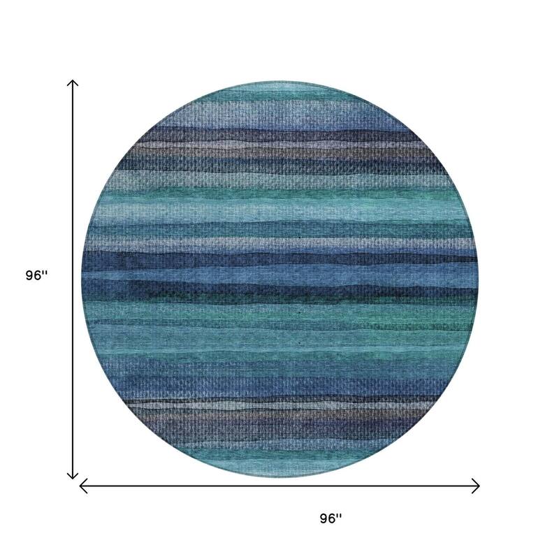 HomeRoots Striped Transitional Rectangle Outdoor Rug