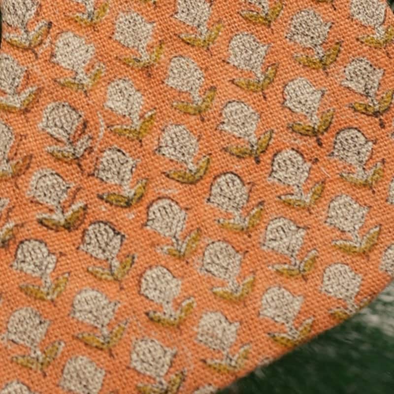 Fabdivine Hand Block Floral Print Christmas Knit Stockings, Home Decorative Gift Use - 16"X6.5"