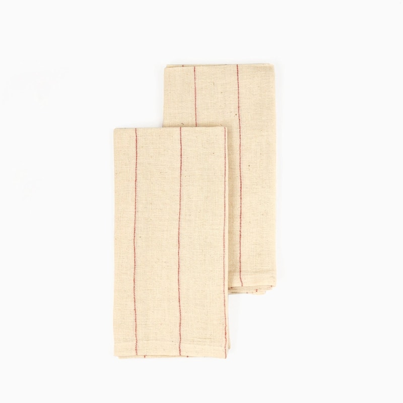 BELIEVE Napkins by Sustainable Threads | Handmade | 100% Cotton | Fair Trade | Eco-Dyed | 20"x20" (Set of 2)