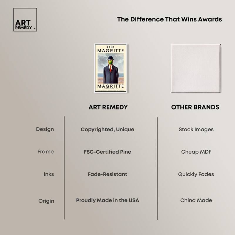 Man with the Apple Canvas by Art Remedy
