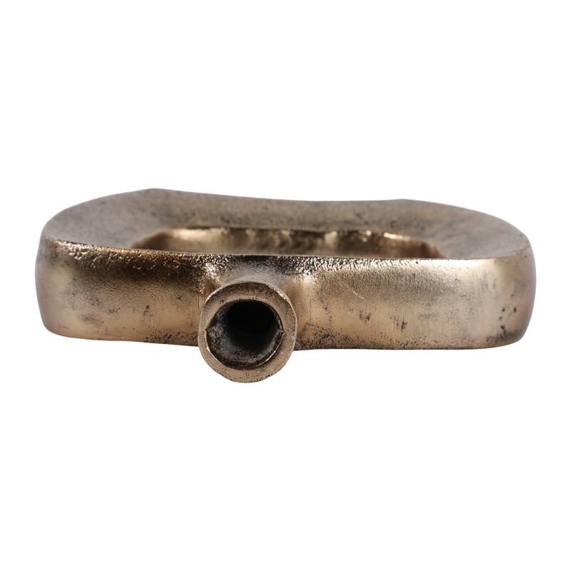 Modern Square Metal Bud Vase with Open Cut Out - Tall Flower Vase