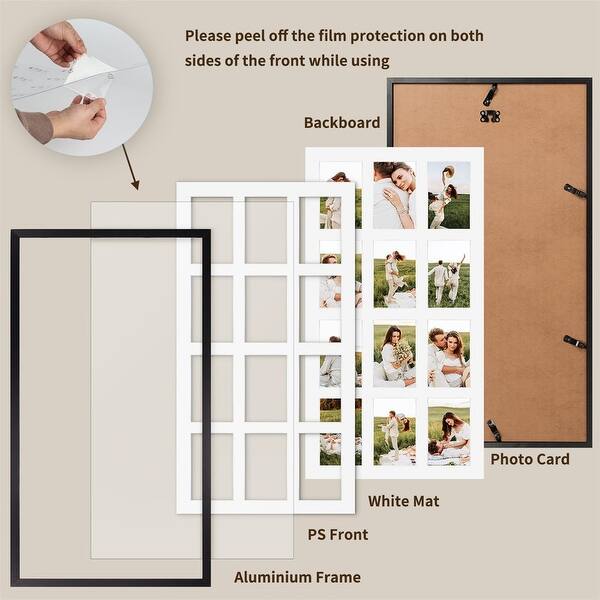 white picture frame for multiple pictures
