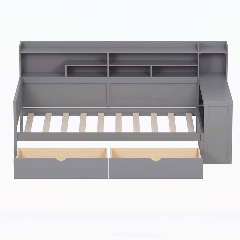 Daybed with Smart Storage and Efficient Study Desk for Space Optimization