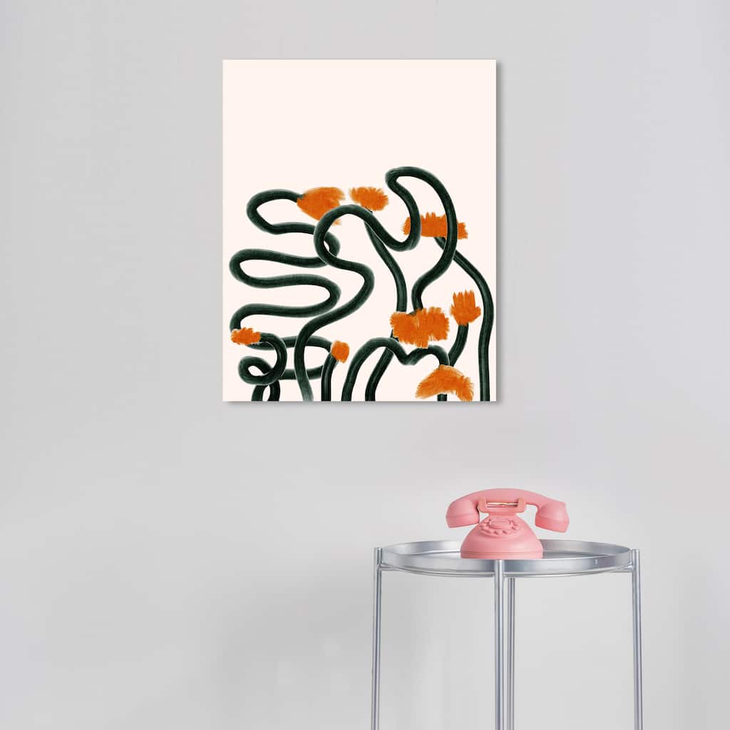 Wynwood Studio Canvas Abstract Floral Lights Black Modern & Contemporary Wall Art Canvas Print