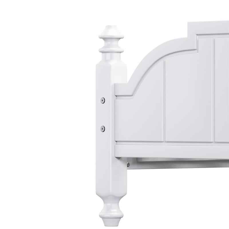 Full Size Platform Bed Frame with Vintage Headboard