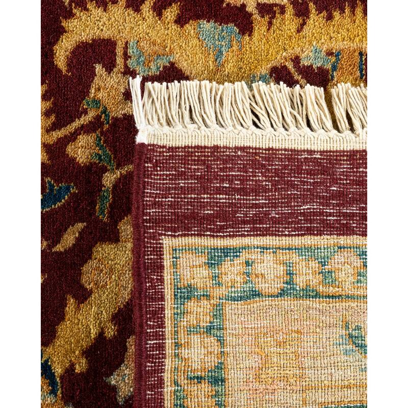 Overton Handknotted Wool Traditional Oriental Red Area Rug - 9' x 12'