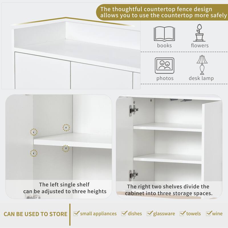 Sideboard Elegant Buffet Cabinet with Large Storage Space
