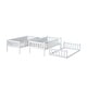 preview thumbnail 29 of 48, Twin Size Wooden Triple Bunk Bed with Ladders and Guardrails, Twin Over Twin Over Twin Detachable Bunk Bedframe for Kids