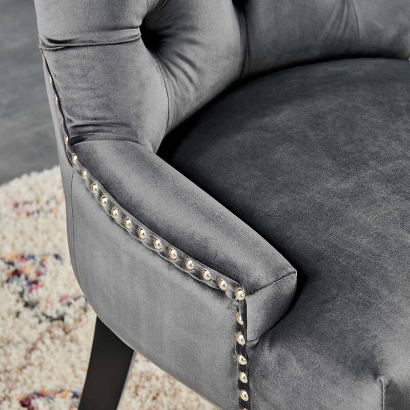 Silver Orchid Kornman Velvet Dining Side Chairs (Set of 2)