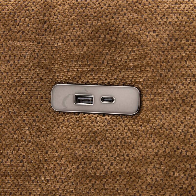 U Shaped Modular Sectional Sofa with Movable Ottoman, Chenille Upholstered 5-Seater Sofa with 2 USB Ports & Phone Holder