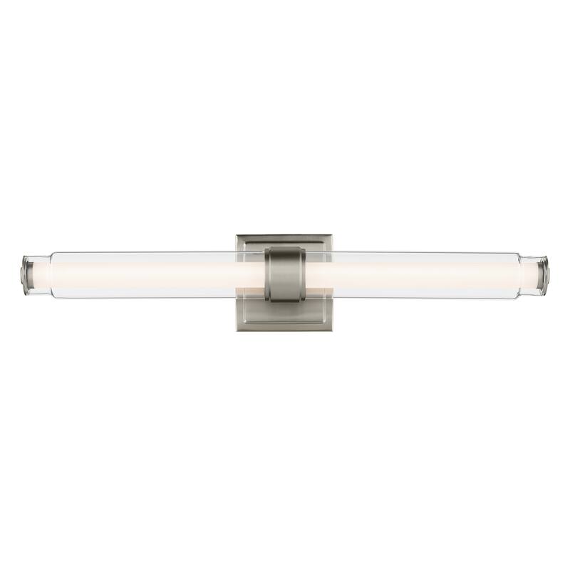 Kichler Lighting Laurene 26.5" Linear Bath Bar Medium LED with Clear Glass in Brushed Nickel