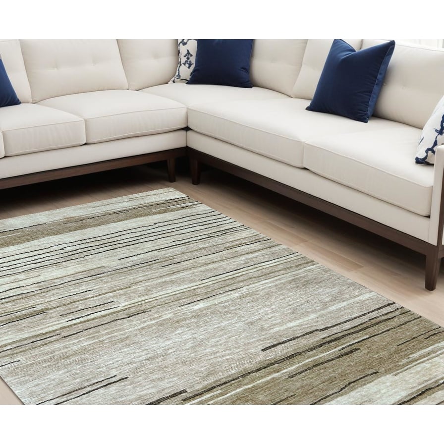 Mujun Power Loomed Distressed Abstract Non Skid Stain Resistant Durable Area Rug By HomeRoots