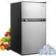 preview thumbnail 1 of 8, Costway 3.2 Cu.Ft Mini Refrigerator with Freezer Compact Fridge with - See Details Black + Silver - See Details
