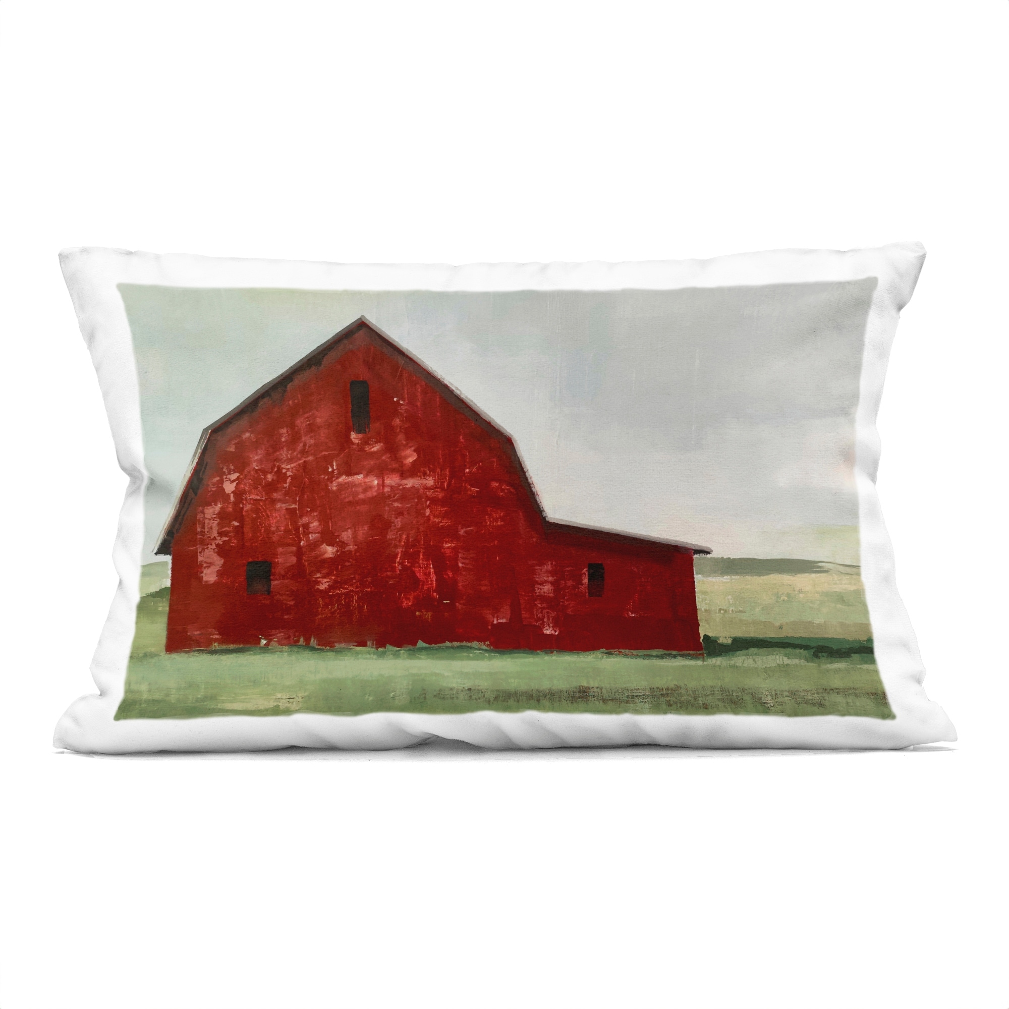 Stupell Red Weathered & Wise Barn Decorative Printed Throw Pillow Design by Gina Matarazzo