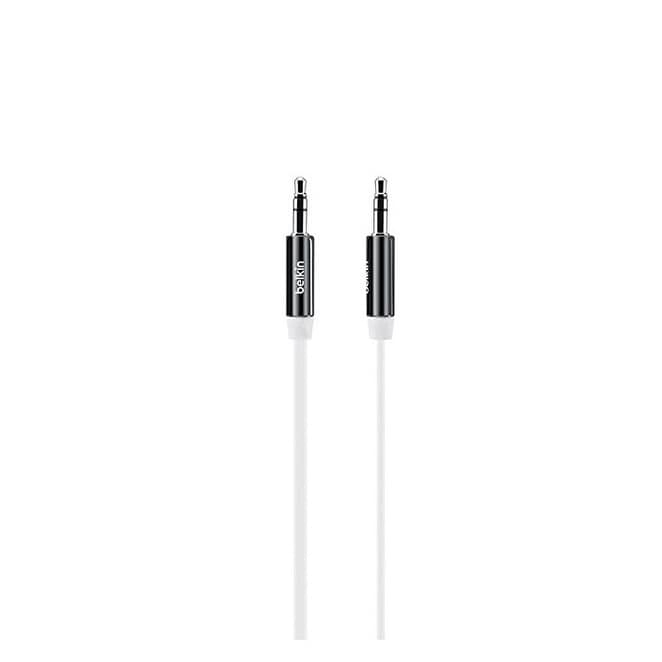 Belkin MiXiT Tangle-Free Aux / Auxiliary Cable, 3 Feet (White)