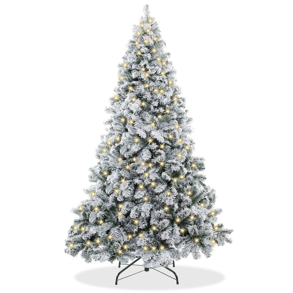 SHareconn 6ft Premium Prelit Artificial Hinged Slim Pencil Christmas Tree  with Remote Control, 240 Warm White & Multi-Color Lights, Full Branch Tips