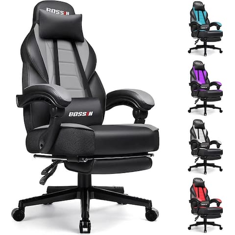 BOSSIN Racing Style Gaming Chair,400 lbs Big and Tall gamer chair High Back Computer Chair