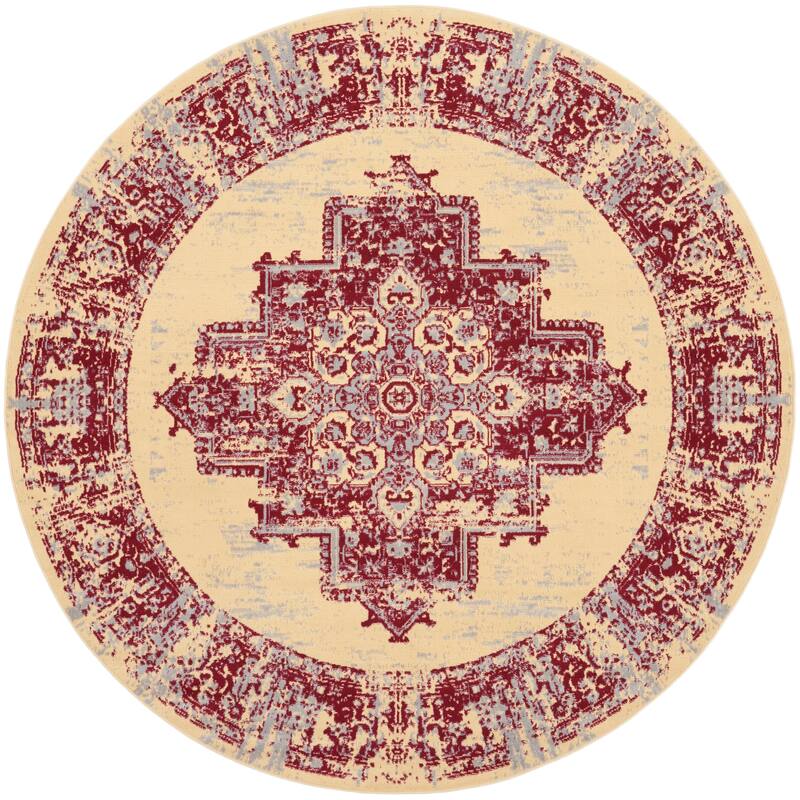 Nourison Grafix Distressed Vintage Medallion Area Rug