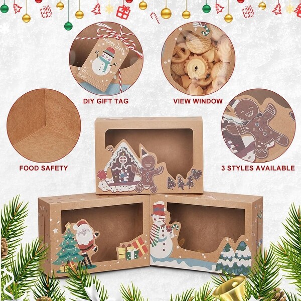 12 Pack Christmas Cookie Boxes with Window - Bed Bath & Beyond