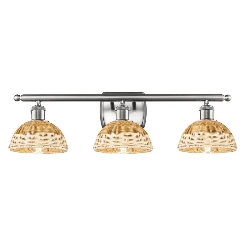 Innovations Lighting 516-3W-8-28 Bristol Natural II Vanity Bristol - Brushed Satin Nickel / Natural
