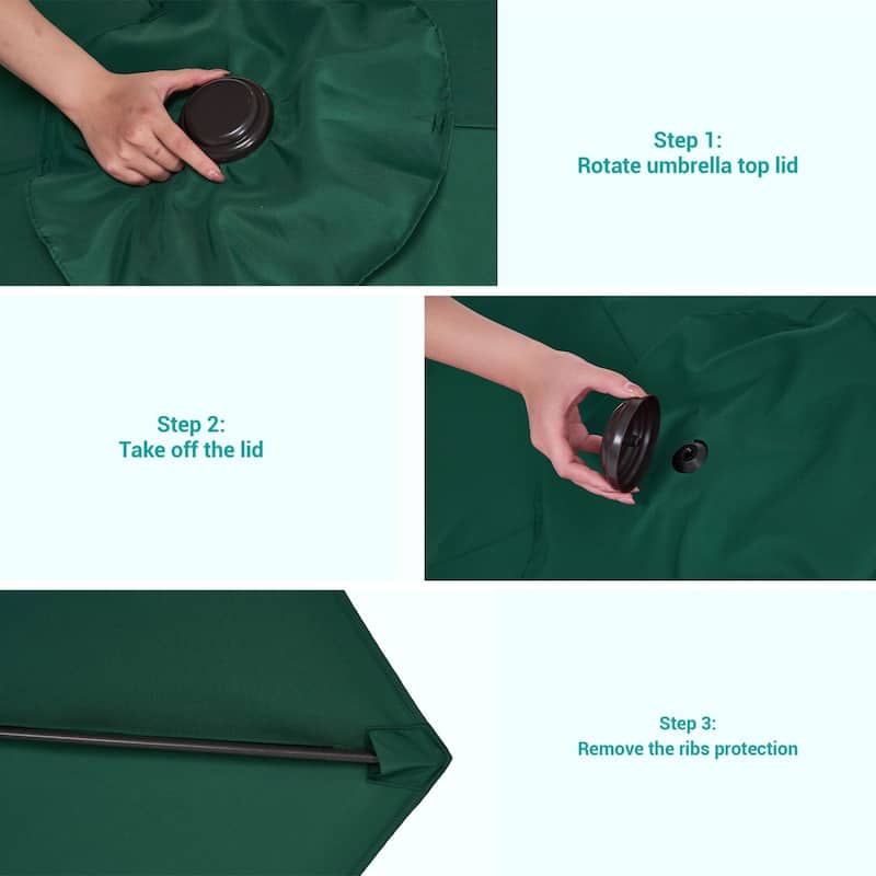 Bonosuki 7.5-foot Waterproof Sunshade Canopy Patio Umbrella