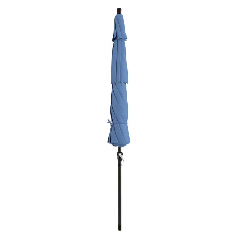 California Umbrella 11' Round Aluminum Crank Open Auto Tlit Patio Umbrella, Bronze Finish, Double Wind Vent.