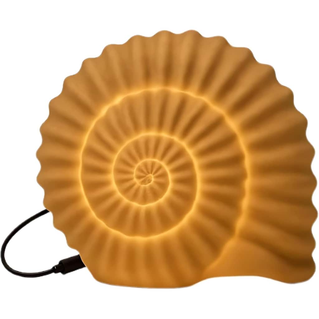 Snail Table Lamp Sculpted Sandstone Organic Accent Lighting