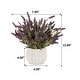 preview thumbnail 6 of 4, Artificial Lavender Flower in Ceramic Pot for Home Office Wedding Party Decoration