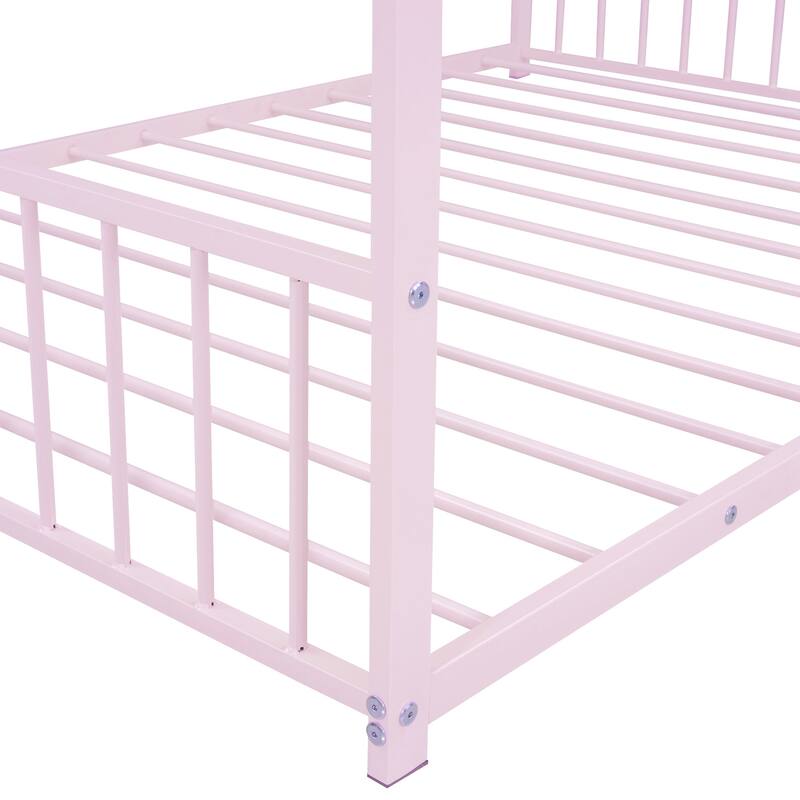Full Size Metal House Bed