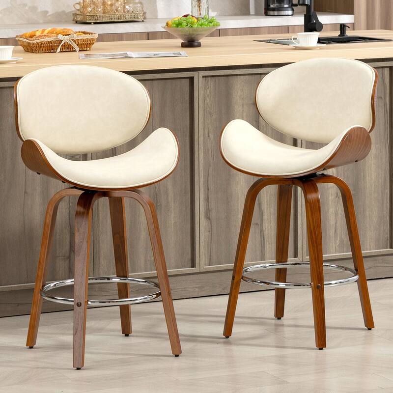 XINMICS Set of 2/3/4/6, 26 Inches Mid-Century Swivel Bar Stool ...