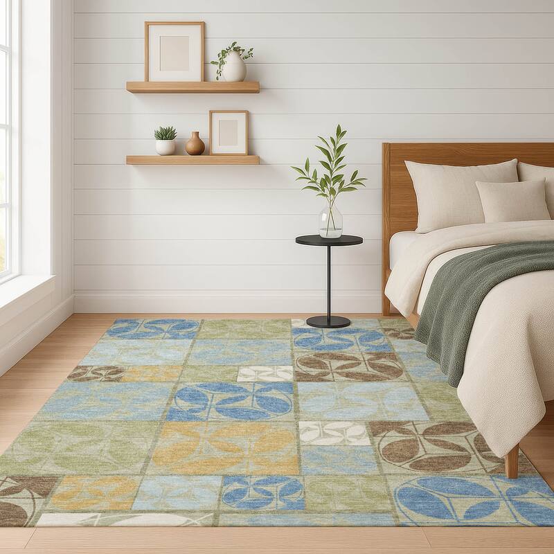 Machine Washable Indoor/ Outdoor Patch Lupton Chantille Rug