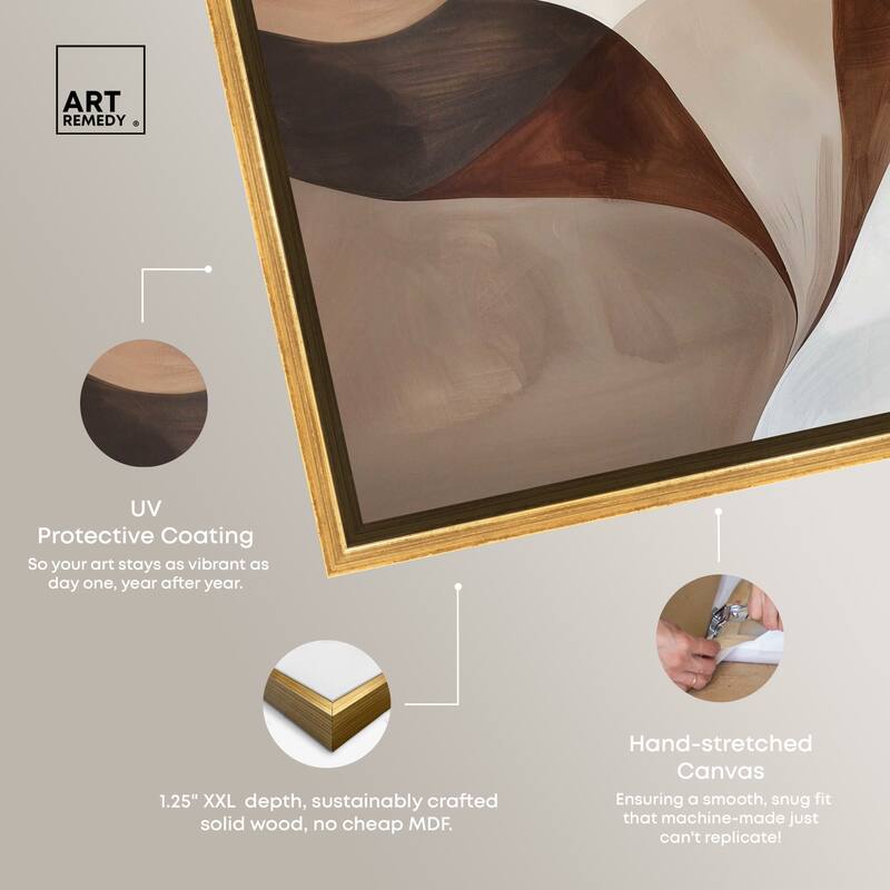 Art Remedy Dream Away Ii Framed Abstract Shapes 1 Piece Canvas Wall Art