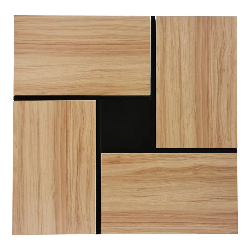 31.5" Square Coffee Table with 4 Hidden Storage Compartments & Sliding Top, UV High-gloss Finish