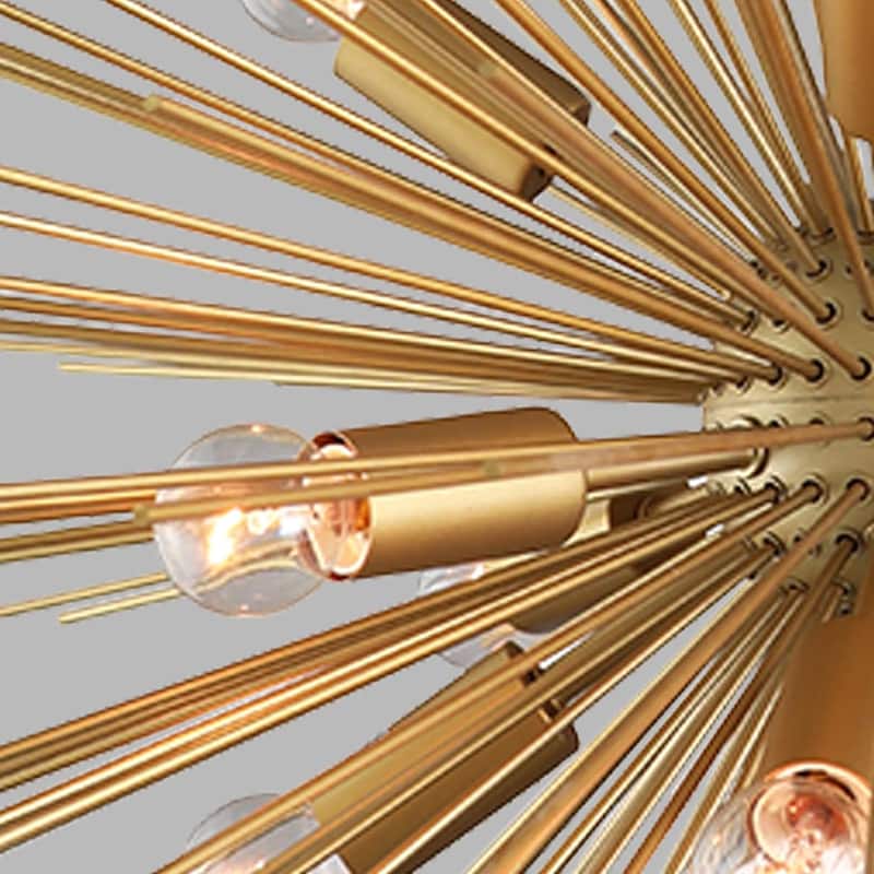 12 Light Sputnik Chandelier in Gold finish - N/A