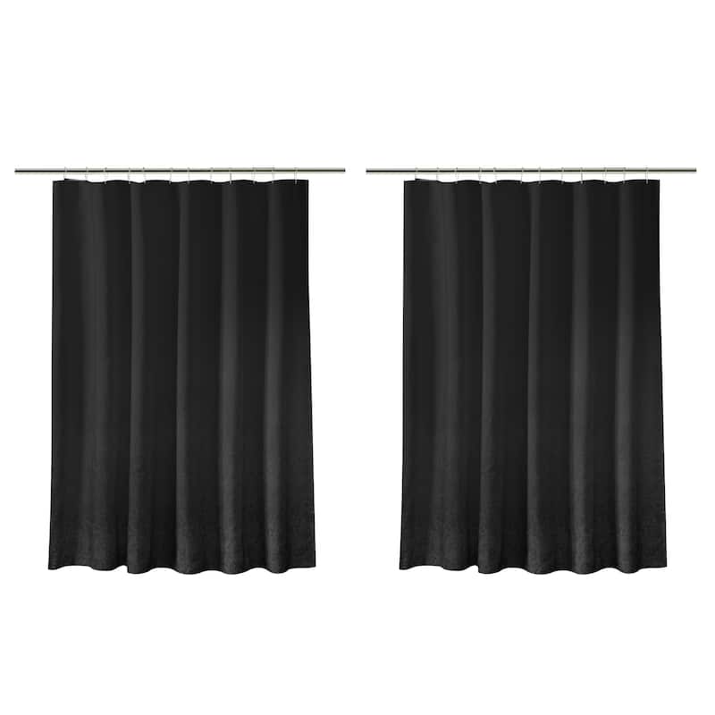 Bath Bliss 2 Pack Heavy Grommet Shower Liner - Black