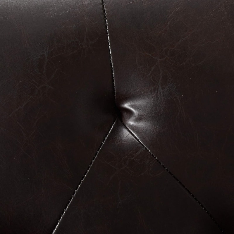 Brown Modern 30" PU Upholstered Button Tufted Club Chair with Wood Legs for Living Room