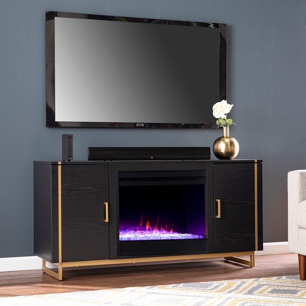 Fireplace console deals black