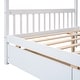 preview thumbnail 11 of 43, Full Size Wooden House Bed with Storage Drawers - Imaginative Kids Bed Frame